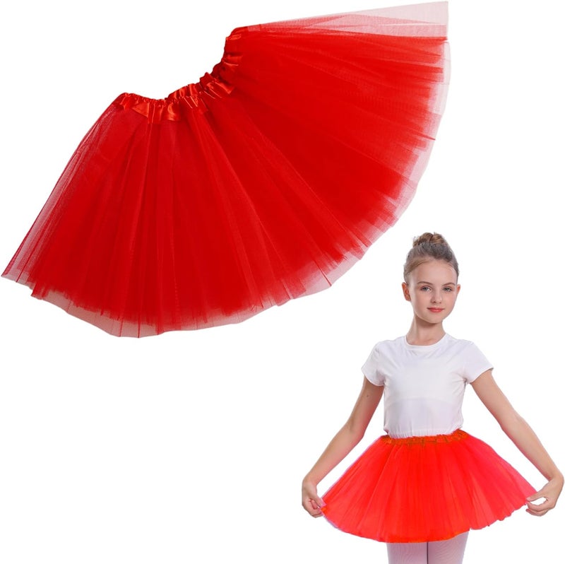 WINROLA Girls Tutu Skirt 3 Layered Tulle Tutu Skirts for 0-8 Year, Birthday Dance Kids Halloween Costume Cosplay Party Supplies - Image 1